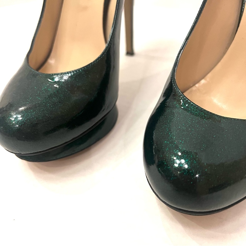 Nicholas Kirkwood Green Sparkle High Heels B13/9 - Picture 4 of 14